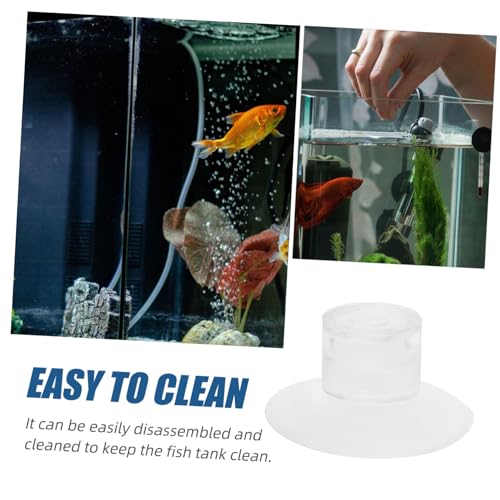 Garneck 50pcs Cups for Aquarium Fish Feeder Tank Holders Fish Bowl Fixation for Secure Feeding Tanks - size: 3.00X3.00X1.50CM