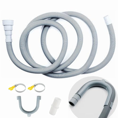 AGOOBO Washing Machine Drain Hose,10 FT Universal Washer Drain Hose Extension Kit with U-Bend Hose Holder and 2 Hose Clamps, Fits for 3/4 to 1-1/2 inch Drain Outlets