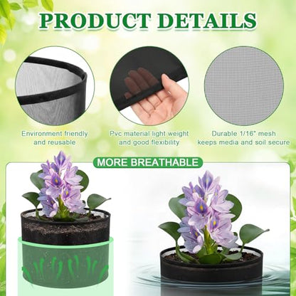 4 Pcs Large Aquatic Pond Planting Bags 12 x 16 Inch Reusable Fabric Pond Plant Pots 10 Gallon Breathable Aquatic Plant Basket Grow Bags for Bog Plants Water Lily Lotus Garden - size: 12 x 16 inch