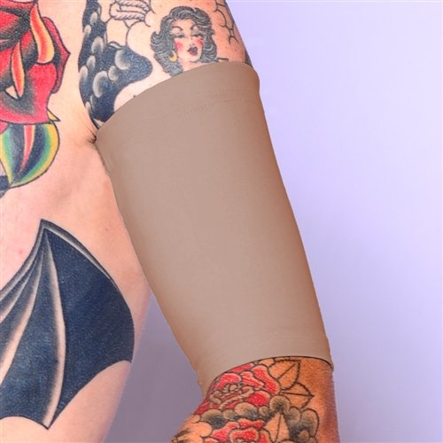 Tat2X Ink Armor Premium Half Arm Tattoo Cover Up Sleeve - No Slip Gripper - U.S. Made - color: Suntan, size: 3X-Large (Pack of 1)