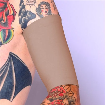 Tat2X Ink Armor Premium Half Arm Tattoo Cover Up Sleeve - No Slip Gripper - U.S. Made - color: Suntan, size: 3X-Large (Pack of 1)