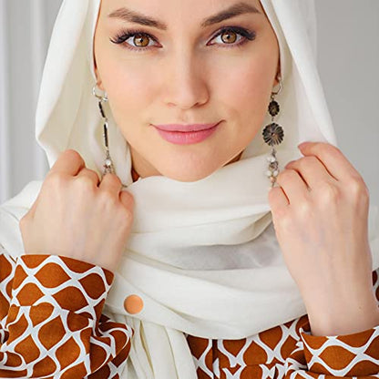 Juinte 12 Pieces Hijab Magnets Scarf Pins Strongest Colorful Multi-use Round Commercial Hijab Magnets for Women Pinless Strong Scarf Pins for Women Scarves Costume