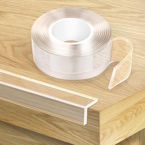 Corner Protectors Baby Proofing,Clear Corner Protector,Soft Edge Protector 32.8ft(10M) Corner Guards Furniture Corner&Edge Safety Bumpers with Upgraded Strong Adhesive for Furniture&Sharp Corners - size: 0.8in width(32.8ft length)
