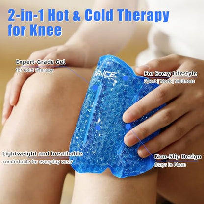 MR.ICE Knee Ice Pack Wrap 2 Packs,Reusable Ice Packs for Knee Replacement Surgery, Gel Cold Therapy Pack for Injuries, Surgery Recovery, Arthritis, Swelling, Bruises, Joint & Muscle Pain Relief - style: knee