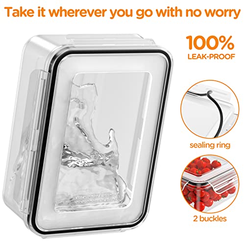 HOMETALL 52 Piece Airtight Food Storage Containers Set with Lids (26 Containers & 26 Lids),100% Leakproof Plastic Meal Prep Container Reusable, BPA Free Kitchen and Pantry Organization - Labels & Pen | 100% Leakproof Plastic Meal-Prep Containers Reusable(