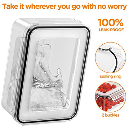 HOMETALL 52 Piece Airtight Food Storage Containers Set with Lids (26 Containers & 26 Lids),100% Leakproof Plastic Meal Prep Container Reusable, BPA Free Kitchen and Pantry Organization - Labels & Pen | 100% Leakproof Plastic Meal-Prep Containers Reusable(