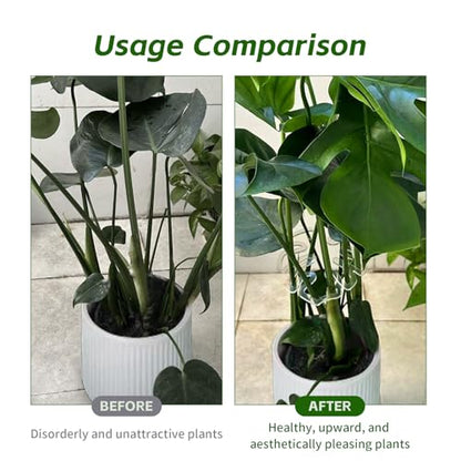 2 Pack Plant Stem Support,Plastic Monstera Plant Support, Climbing Houseplant Stem Supports, Stem Hook Growth Accessories for Plant - size: 2Pack-5.9in