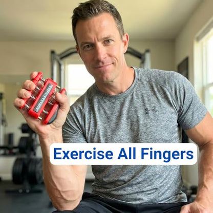 Grip Strength Trainer - Hand Strengthening Device, Forearm Strengthener, and Finger Trainer. Hand Gripper Strengthener and Guitar Finger Exerciser. - color: Lite