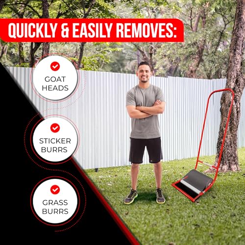 Original Remover Yard Tool Wide for Easy Yard Cleanup - Push Model 1.0 Burr & Sticker Removal - Effortless Goat Head Roller and Picker - Made in USA (12" Classic) - size: Classic
