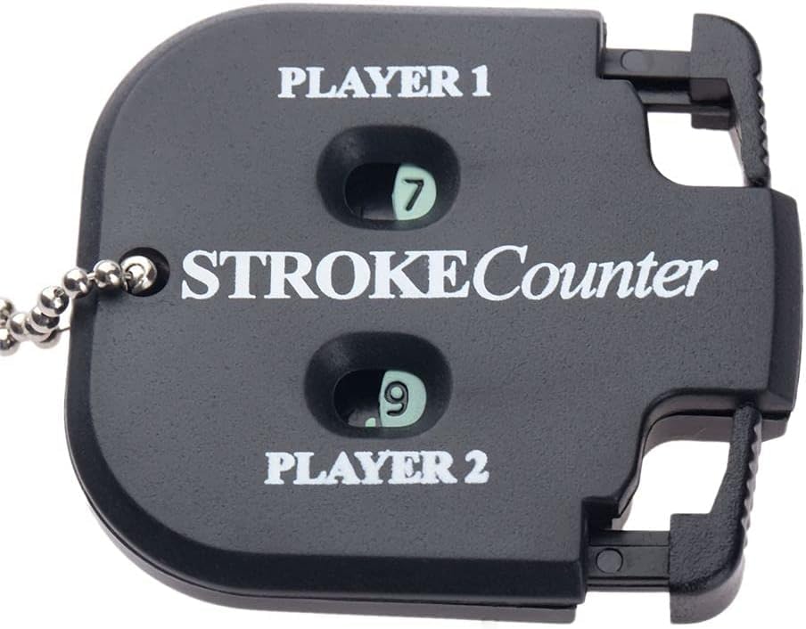 Black Golf Stroke Shot Putt Score Counter Golf Accessories, Two Digits Scoring Keeper with Key Chain Golf Training Aids Golf Club Bag Accessories