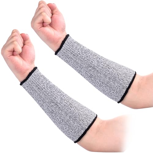 ANCIRS Cut Resistant Sleeves for Arm Protection, Gardening Sleeves, Dog Bite Safety Arm Sleeves - color: Grey