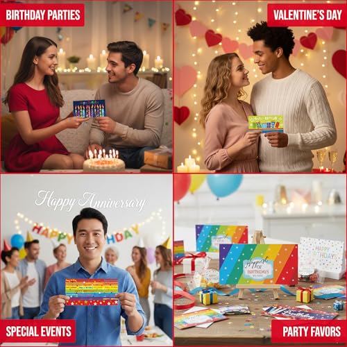 Iconikal 24-Pack Gift Card Money Holders with Envelopes Birthday