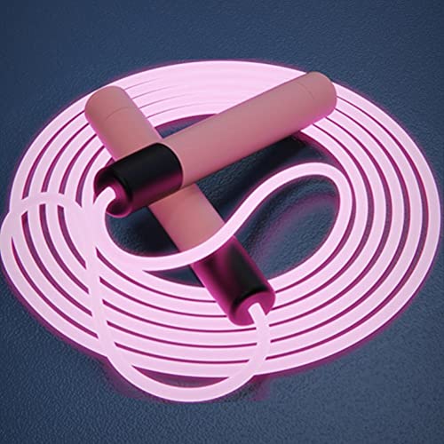 Glowing Skipping Rope Speed Jump Rope Soft Memory Foam Handle - Adjustable Rope LED Skipping for Kids Adults Fitness Fat Burning Exercises