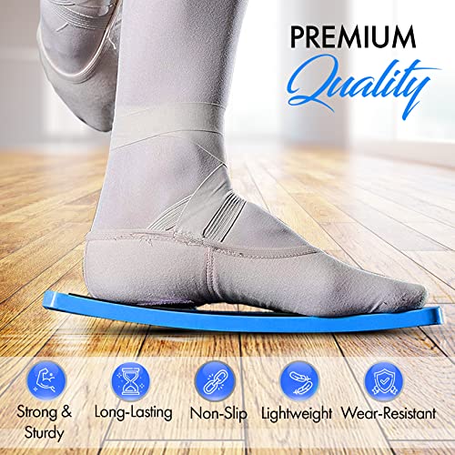 Zenmarkt Turning Board for Dancers, Cheerleaders, Gymnasts, Ice Skaters | Improve Turns, Balance & Stability — Ballet Pirouette Trainer, Figure Skating & Gymnastics Practice Board - color: Blue without Carry Bag