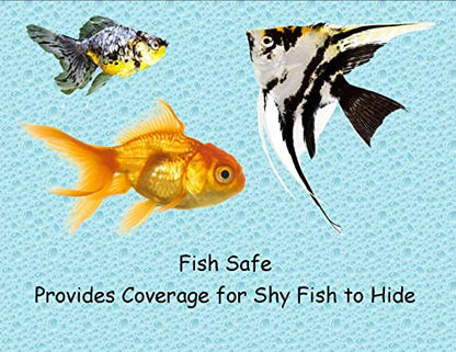Masold Natural Looking Aquarium Stepped Rock Ornament with Artificial Moss 12 Inches Long, Gray Slate Rock Mountain Ledge Artificial Bridge Decorative Resin Basking Rock Fish Tank Decoration