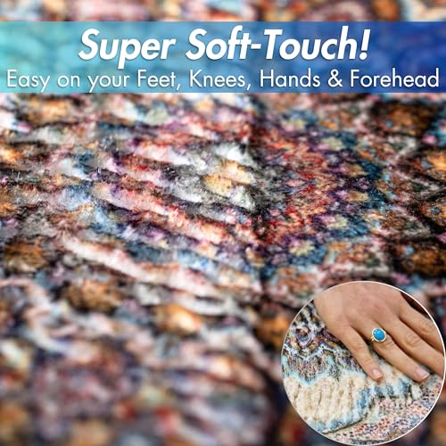 Sacred Artisans Prayer Rug with Super Soft Touch for Men and Women | Prayer Mat and Meditation Mat for Home Travel & Gift (Jasmine - Non Padded) - color: Jasmine - Non Padded