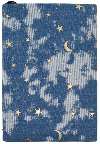 BLBMH A6 Book Cover 4x6 | Non-Stretch Fabric Sleeve with Bookmark | Handmade Washable Protector for Paperback Journal Bible Notebook | Gift for Women Readers - Denim - color: Denim, size: 6in