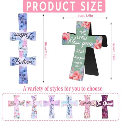 16PCS Magnetic Cross Bookmarks Gifts, Magnetic Bookmark Christian Cross Magnetic Page Markers Religious Bible Verses Bookmarks for Bible Study, Readers, Teachers, Students (B) - color: B