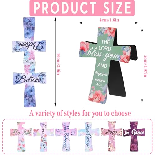 18PCS Magnetic Cross Bookmarks Gifts, Magnetic Bookmark Christian Cross Magnetic Page Markers Religious Bible Verses Bookmarks for Bible Study, Readers, Teachers, Students (F) - color: F