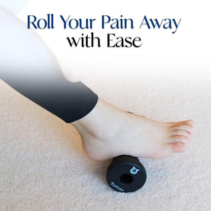 Tumaz Foot Roller for Deep Tissue Massage & Reflexology | Ergonomic Roller | Deep Tissue Massage | Reflexology | Portable Design | Ideal for Foot Recovery - color: Diamond(black)