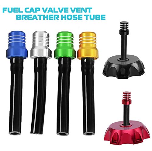 2Pcs ATV Gas Tank Vent Hose Air Vent Hose Gas Fuel Cap Universal CNC Tank Valve Vent Tube with Check Ball Aluminum Breather for YZ80 YZ85 YZ125 YZ250 YZ250F YZ400F YZ426F YZ450F Blue - color: Blue