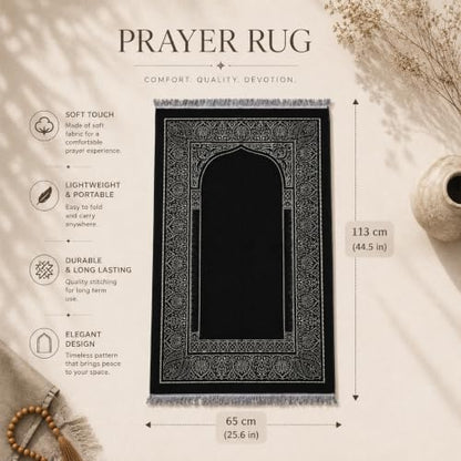 Luxury Islamic Gift Set - Women & Men – Quran, Prayer Mat, 99 Bead Tasbih, Digital Tasbeeh Counter & Mini Quran in Elegant Gift Box – Ramadan, Eid, Hajj, Umrah, Wedding & Muslim Gifts