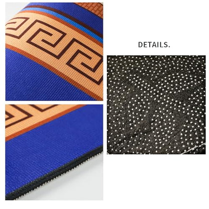 Muslim Prayer Rug Turkish Islamic Prayer Mat Thick Praying Carpet Janamaz Sajjadah Namaz Seccade Arabic Prayer Rug for Eid Ramadan - color: Blue-2