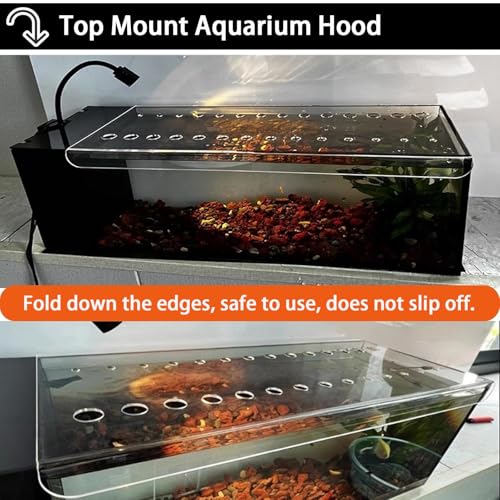 Custom Aquarium Lid Tank Hood Top Cover Anti-Jumping Net Cover, Acrylic Clear Fish Tank Cover Canopy, Cut to Any Size - size: 60x21.5cm/23.6x8.5inch
