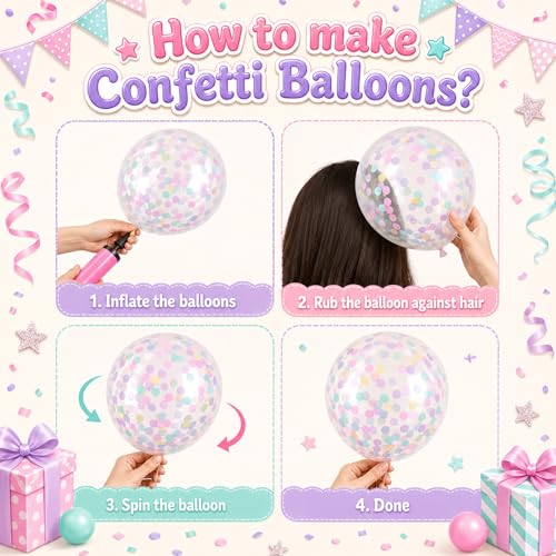 Mermaid Balloons, 12 Inch Pink Purple Balloons with Seashell Foil Balloons - color: Pink, size: 30PC