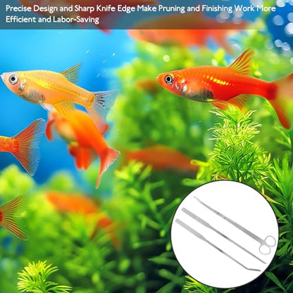 VANZACK Aquarium Tools Set 1 Set of Tweezers Scissors Spatula for Plant Trimming and Cleaning