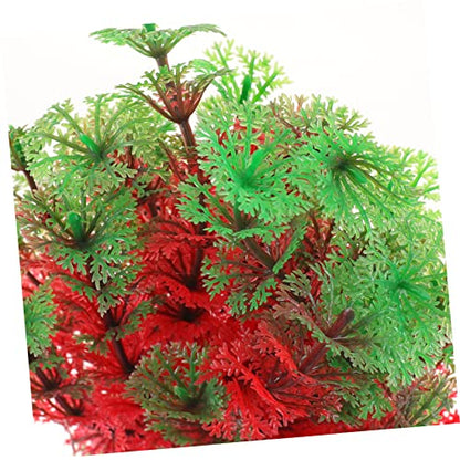 balacoo Delicate Decorative Fake Plant for Aquarium Fish Tank Plastic Artificial Aquarium Decor Lifelike Desktop Fish Tank Accessory Natural Landscape Enhancement Safe for Aquatic Pets