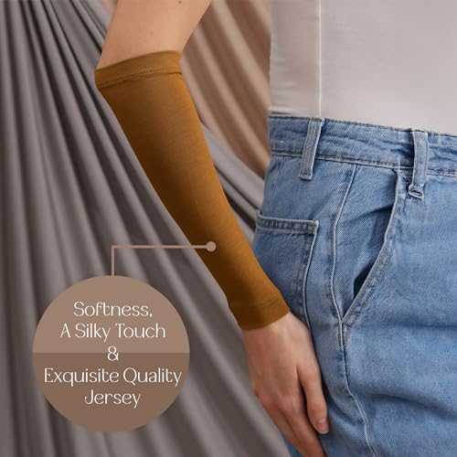 Modest Arm Cover | Jersey Arm Cover | Modest Sleeve Covering for Muslim Women - color: Bronze