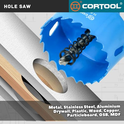 7/8 Inch Hole Saw with Arbor for Metal and Wood Cutting, Bi-Metal Hole Cutter, 7/8" Hole Saw Kit for Drywall, Wood, PVC Boards, Fiberglass and Vent Pipes - style: 7/8"（22mm）