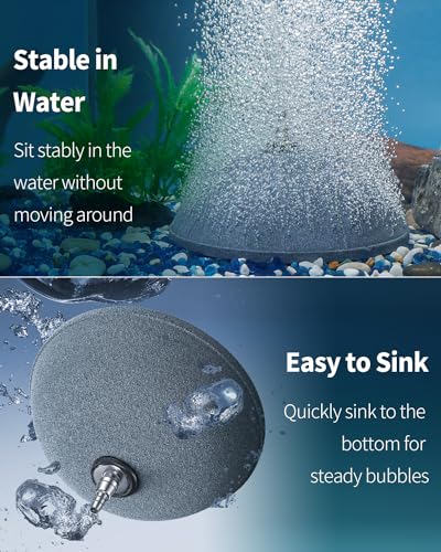 Pawfly Aquarium Air Stone 6 Inch, Fish Tank Bread Air Stone Bubbler Oxygen Diffuser for Large Air Pump Fish Tank Outdoor Garden Pond and DWC System - size: 6 Inch