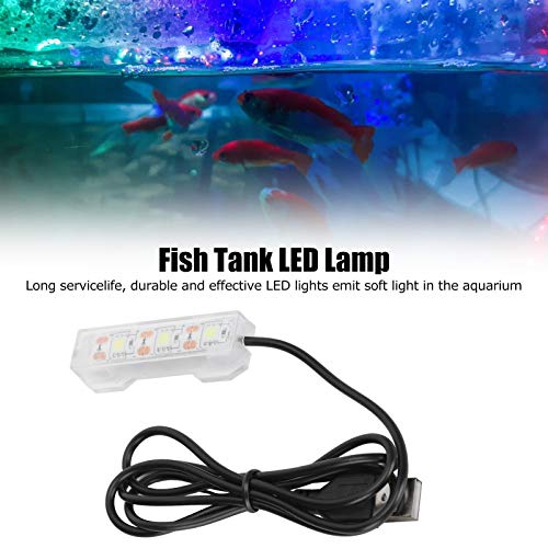 Tnfeeon Small Aquarium Water Plant Light,Full Spectrum Aquarium Lighting for Home Desktop Mini Decoration Soft LED Lamp with USB Connector