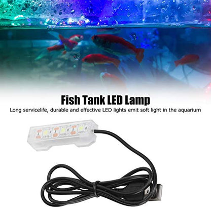 Tnfeeon Small Aquarium Water Plant Light,Full Spectrum Aquarium Lighting for Home Desktop Mini Decoration Soft LED Lamp with USB Connector