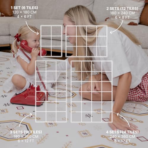 Prettier Puzzle Playmats- Baby Playmats - color: Amira - Rouge