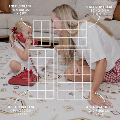 Prettier Puzzle Playmats- Baby Playmats - color: Amira - Rouge