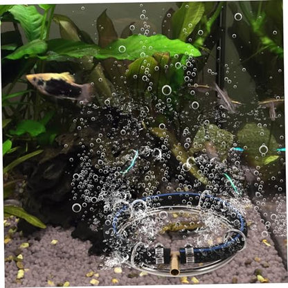 Happyyami Aquarium Bubbler Stainless Steel Oxygenation Diffuser for Fish Tank Produces Fine Bubbles for Enhanced Water Quality for Use