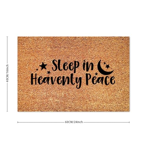 Sleep in Heavenly Peace Coir Mat Rug Farmhouse Inspirational Positive Durable Coir Non Slip Mat for Garage Patio High Traffic Areas 16x24in - color: Style-19, size: 2' x 1'4" (Rectangular)