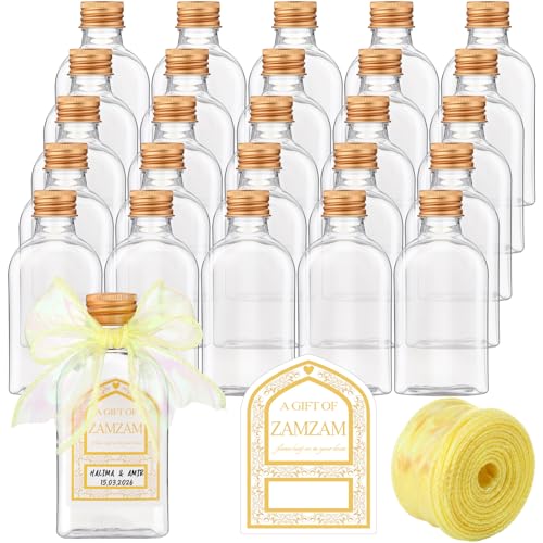 25 Sets Zamzam WaterBottle Islamic Favor, 120 ml, Classic, Gold - color: Classic, size: 120 ml