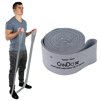 CanDo Multi-Grip 6 Foot Exercise Resistance Band with Hand/Foot Loops for Total Body Workouts, Training, Rehab, Stretching and Therapy - style: XX-Heavy