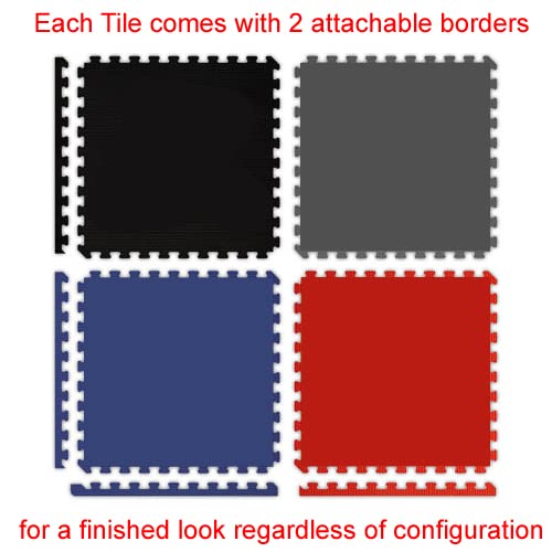 American Floor Mats - Interlocking Puzzle Exercise Gym Mats: Premium Foam Tiles, Wood Foam Tiles, Extreme Foam Tiles - color: Ultimate Brown/Green, size: 3/4" Thick - 50-Pack (200 Sq Ft)