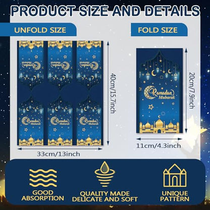 Yeaqee 100 Pcs Eid Mubarak Napkins Ramadan Disposable Mexican Paper Napkins Cinco De Mayo Fiesta Supplies Party Taco Fiesta Guest Hand Towels for Kitchen Party Supplies (Moon) - color: Moon