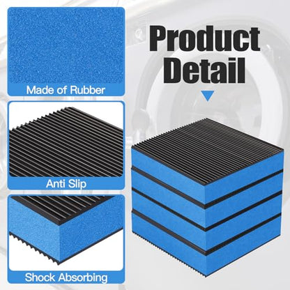 Pangda 8 Pack Heavy Duty Anti Vibration Pads 4 x 4 x 7/8 Inches EVA Rubber Noise Reduction Mat for Washer, Treadmill, Hvac, Air Conditioner Floor Protector, Non-slip Durable