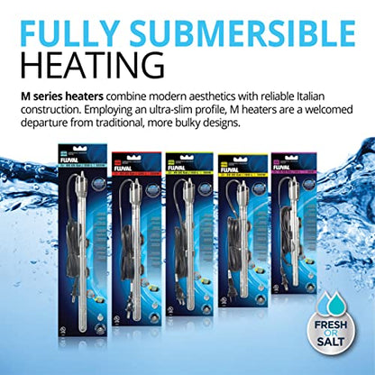 Fluval M 50-Watt Submersible Aquarium Heater for Fresh & Saltwater Tanks | Compact, Reliable Heating with Mirror Technology - size: M50