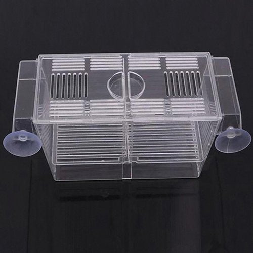 Fish Breeding Box Tank Aquarium Fish Tank Guppy Double Breeding Breeder Rearing Trap Box Hatchery Aquarium Isolation Box for Baby Shrimp Guppy