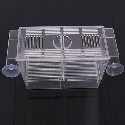 Fish Breeding Box Tank Aquarium Fish Tank Guppy Double Breeding Breeder Rearing Trap Box Hatchery Aquarium Isolation Box for Baby Shrimp Guppy