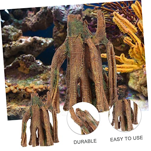 Simulation Tree Trunk Decoration Freshwater Driftwood Artificial Tree Stump Aquarium Landscape Tree Stump Tablescape Decor Decorative Artificial Tree Trunk Household Resin Tank