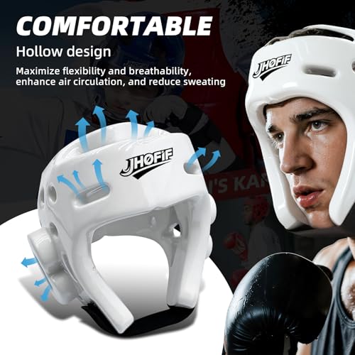 Martial Arts Karate Protective Sparring Gear Package Deal/Gift Adjustable Adult & Youth Headgear, Gloves & Kicks for MMA, Taekwondo, Boxing Training - color: white, size: Medium